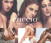 Advertisement for Cuccio Naturale featuring models and spa products.